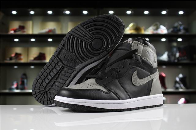 Cheap Air Jordan 1 Retro Black Grey Men's Basketball Shoes-01 - Click Image to Close
